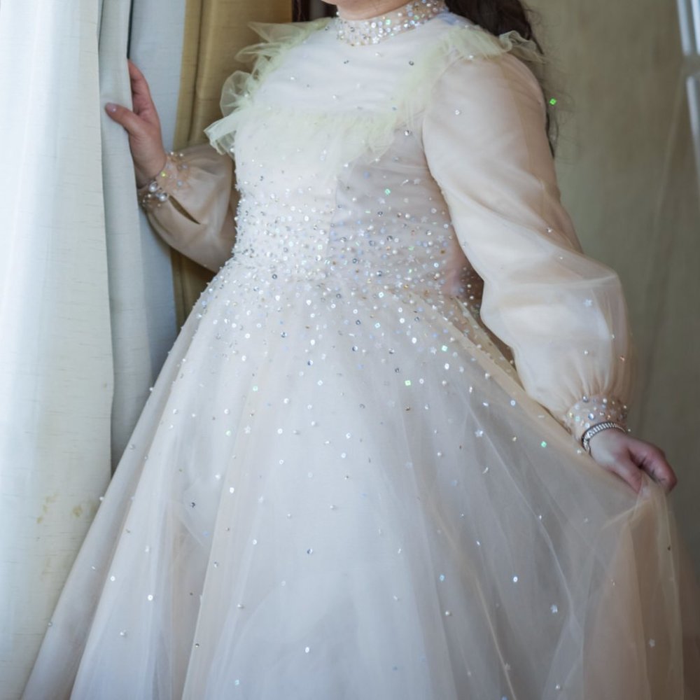 Magnificent Champagne Colored Gown